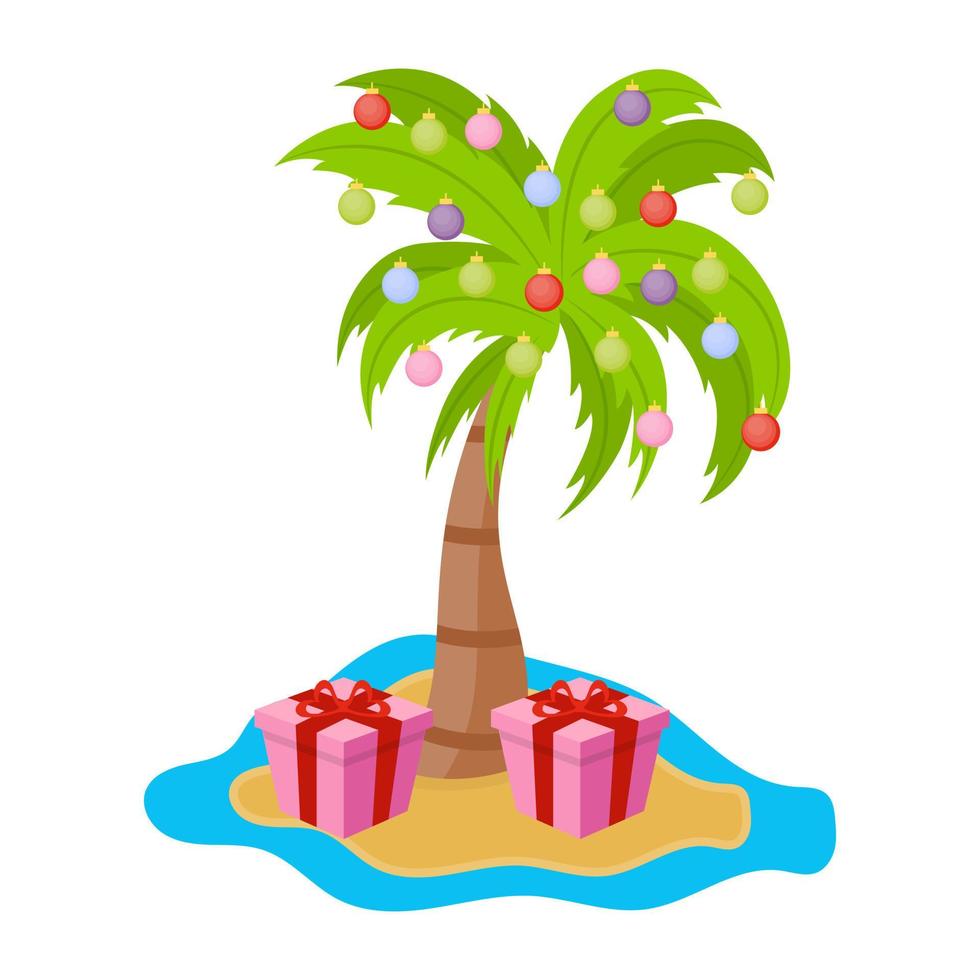 conceitos de palmeira de natal vetor