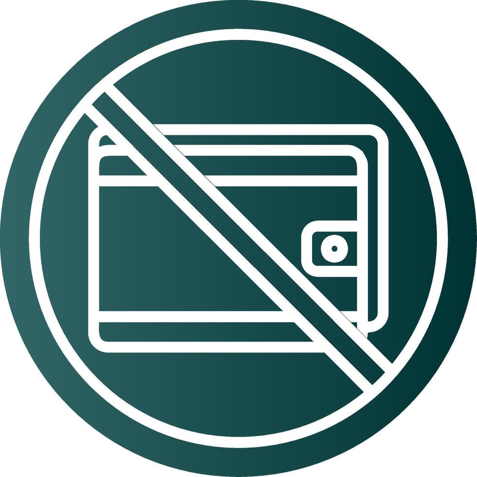 Proibido placa glifo gradiente ícone vetor