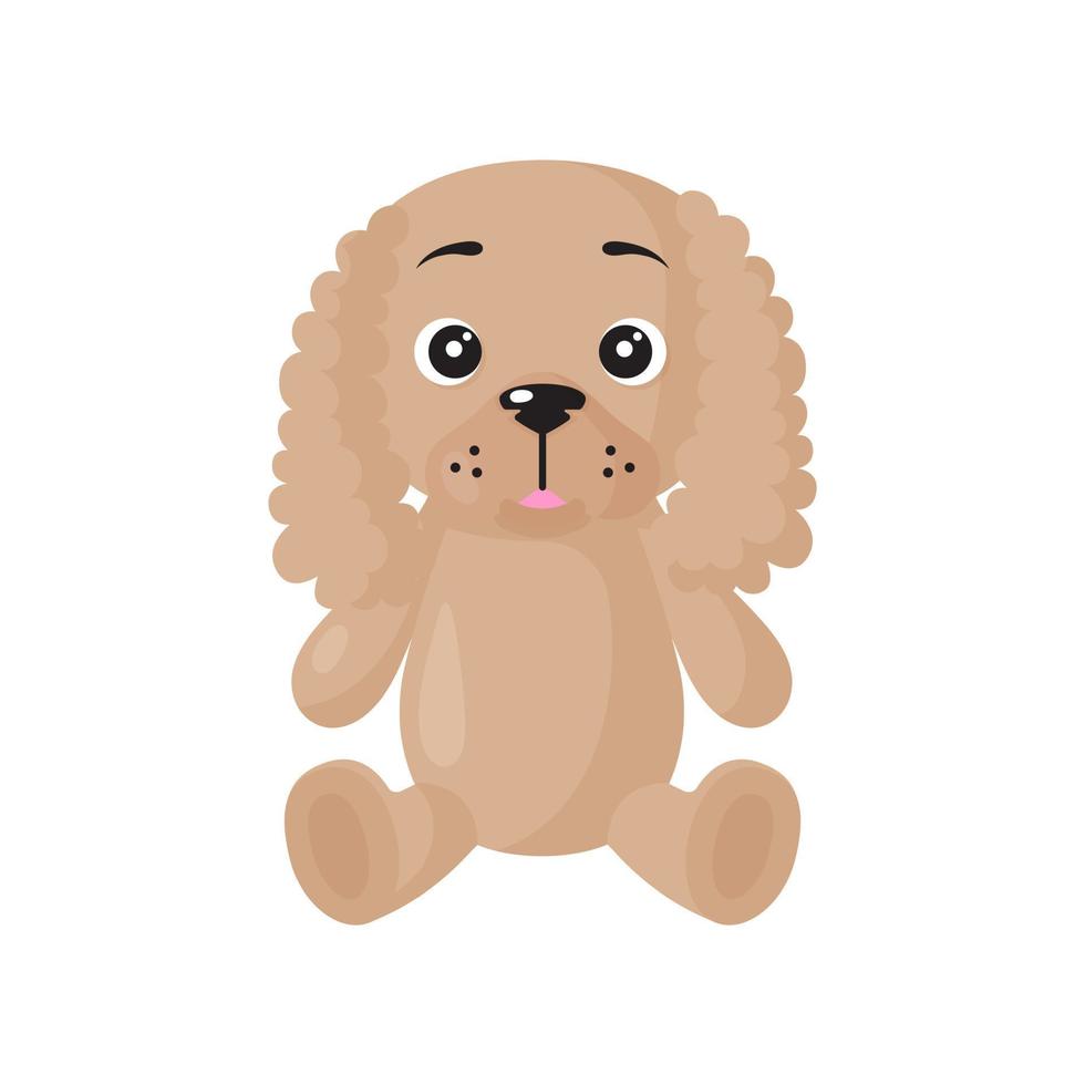 vector cartoon sentado cão da raça cocker spaniel americano.