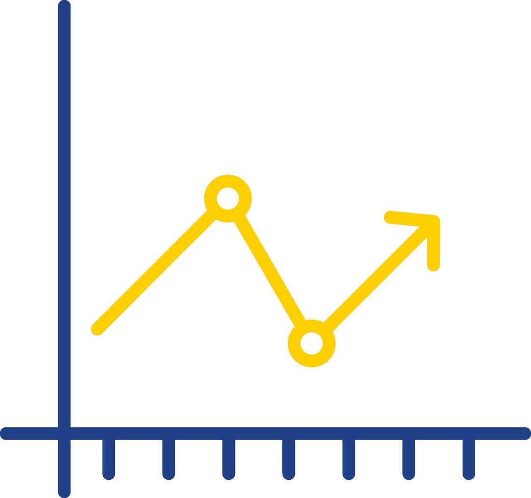 seta gráfico linha dois cor ícone Projeto vetor