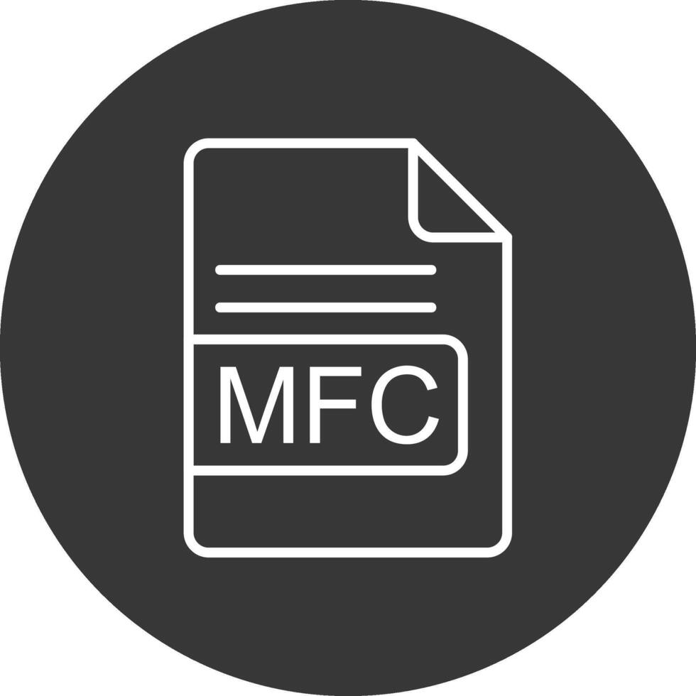 mfc Arquivo formato linha invertido ícone Projeto vetor