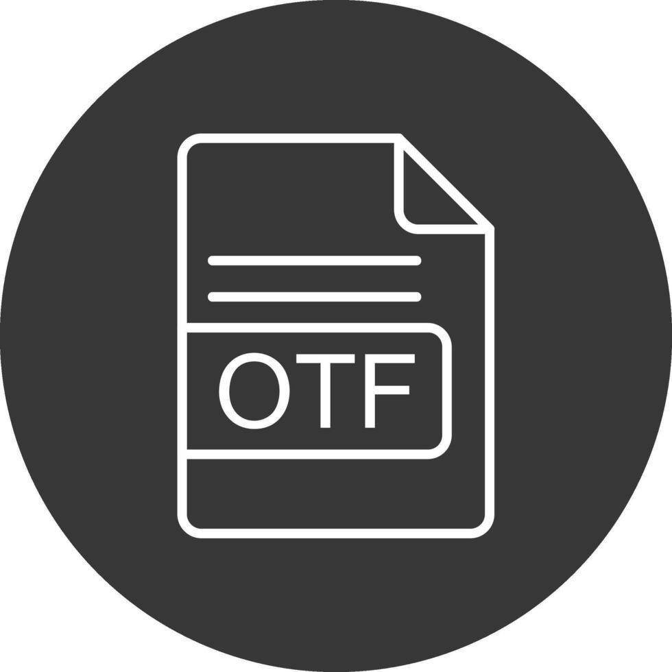 otf Arquivo formato linha invertido ícone Projeto vetor