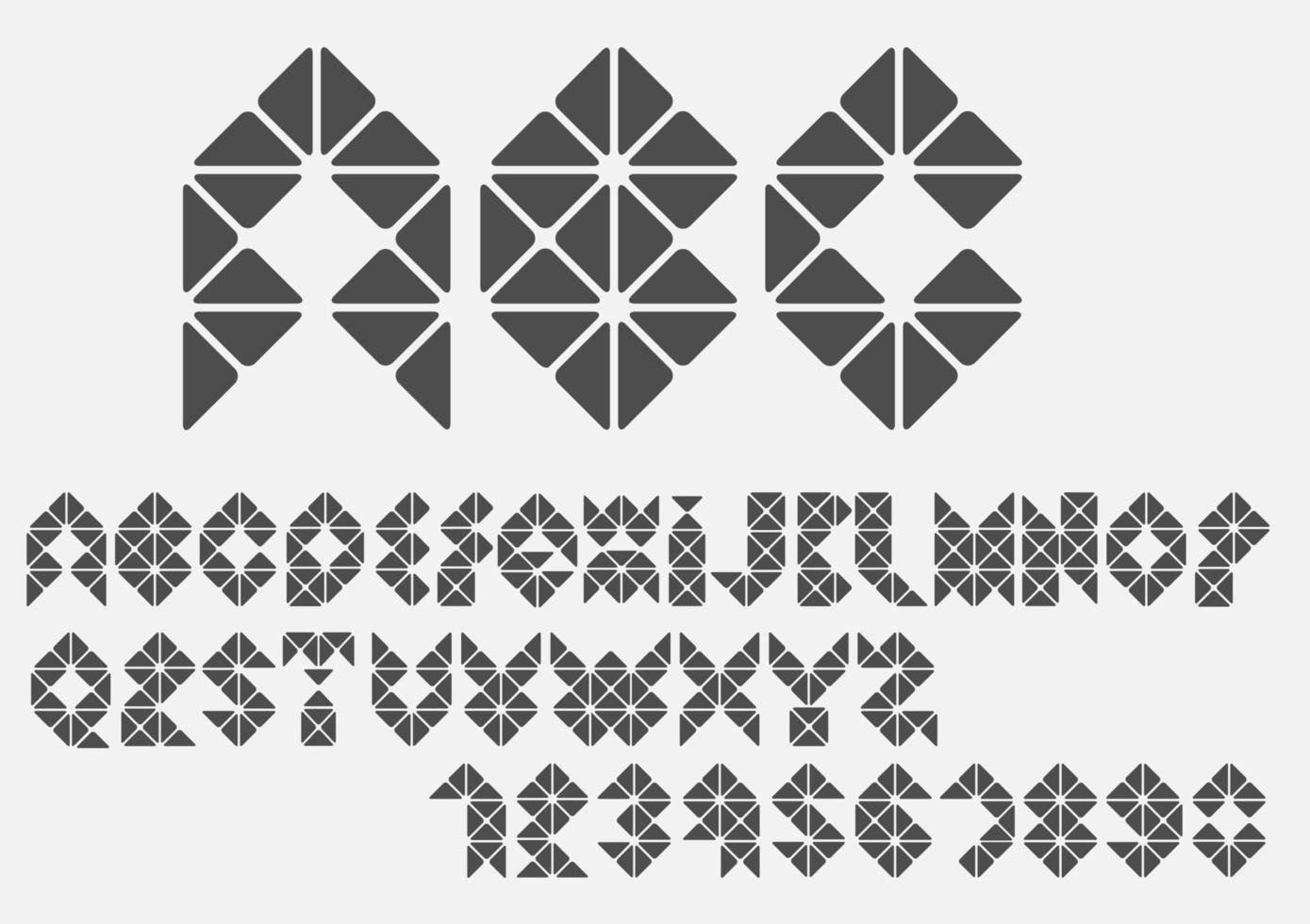 alfabeto mosaico original vetor