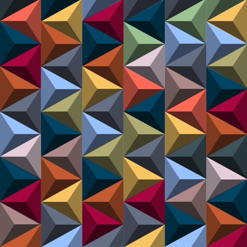 fundo multicolorido de pirâmides vetor
