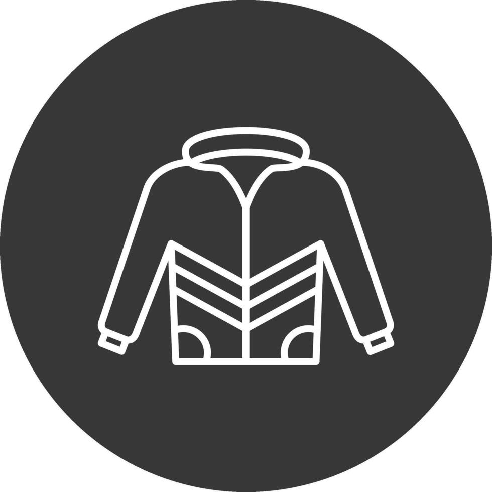 casaco linha invertido ícone Projeto vetor