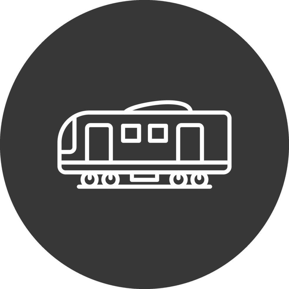 elétrico trem linha invertido ícone Projeto vetor