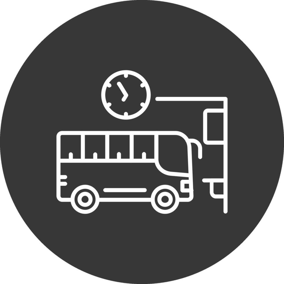 ônibus estação linha invertido ícone Projeto vetor