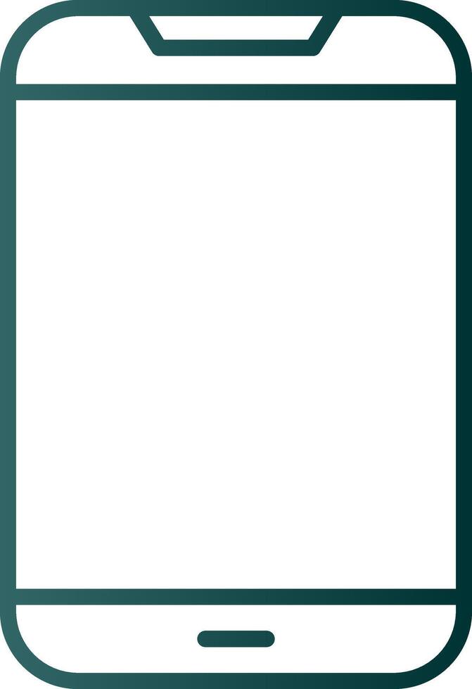 ícone de gradiente de linha de telefone móvel vetor