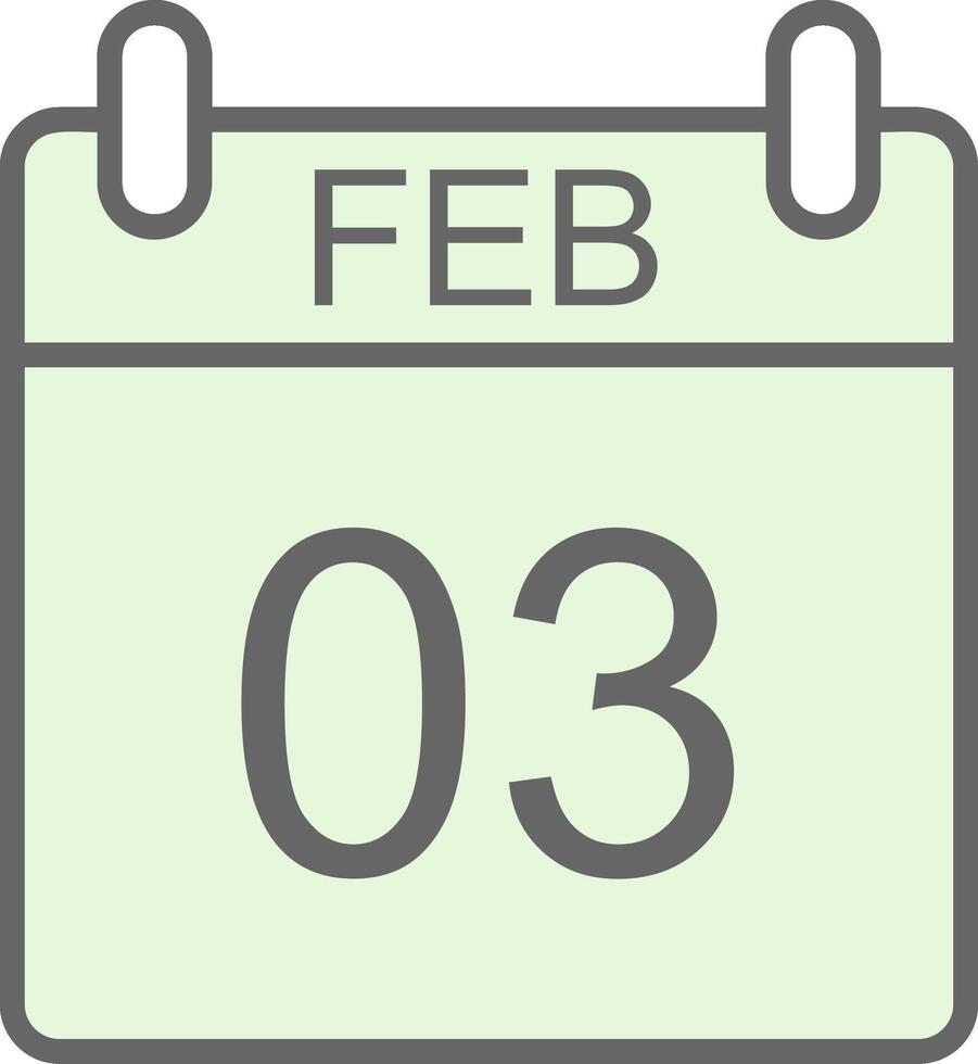 fevereiro potra ícone Projeto vetor