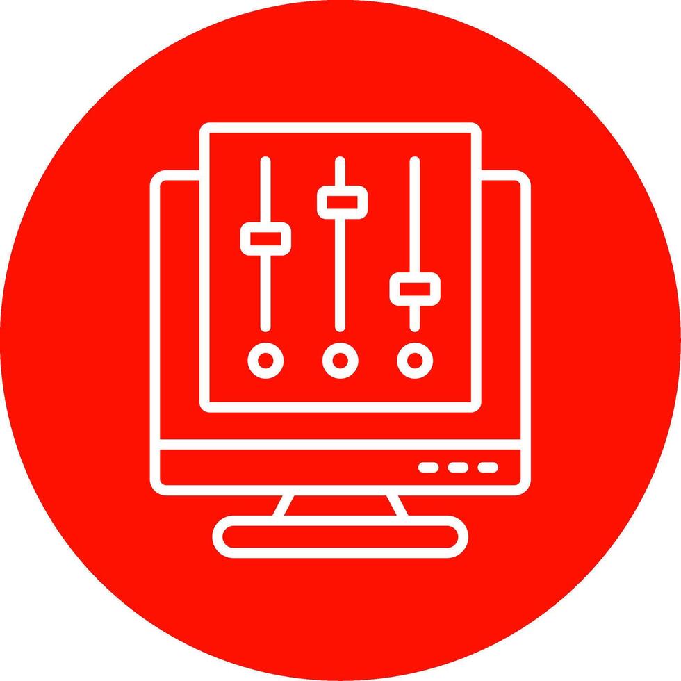 controles deslizantes multi cor círculo ícone vetor