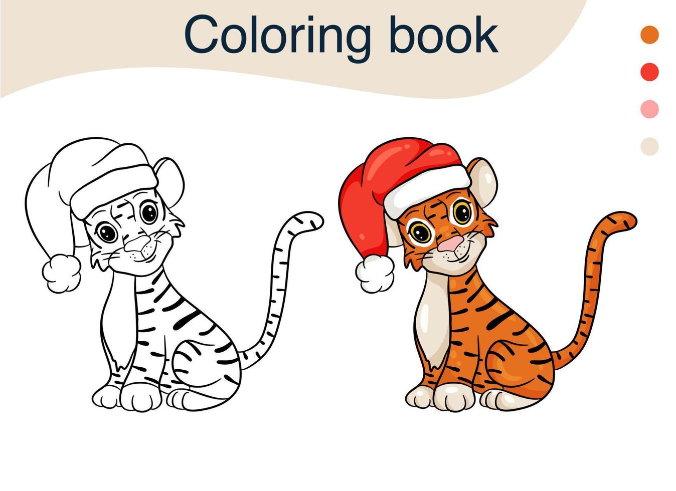 tigre. ilustração a preto e branco para um livro de colorir. o símbolo do ano novo de acordo com o calendário chinês. estilo de desenho vetorial vetor