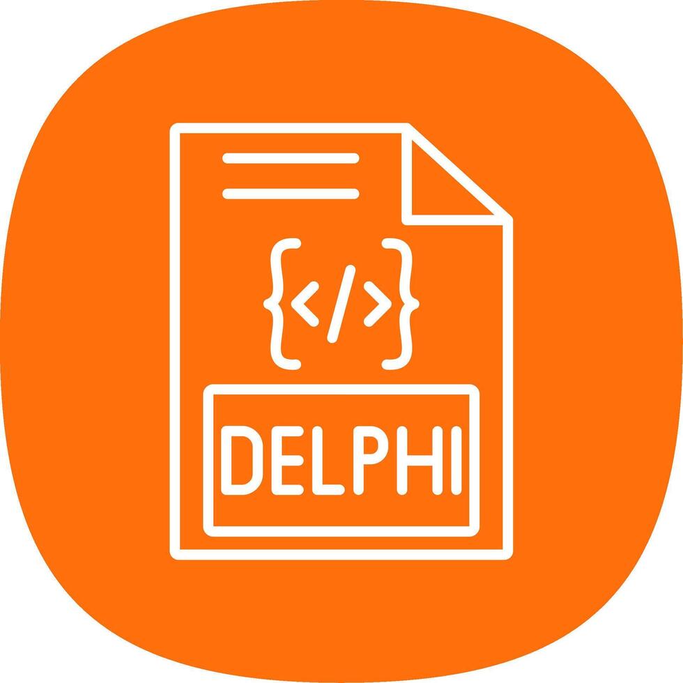 Delphi linha curva ícone Projeto vetor