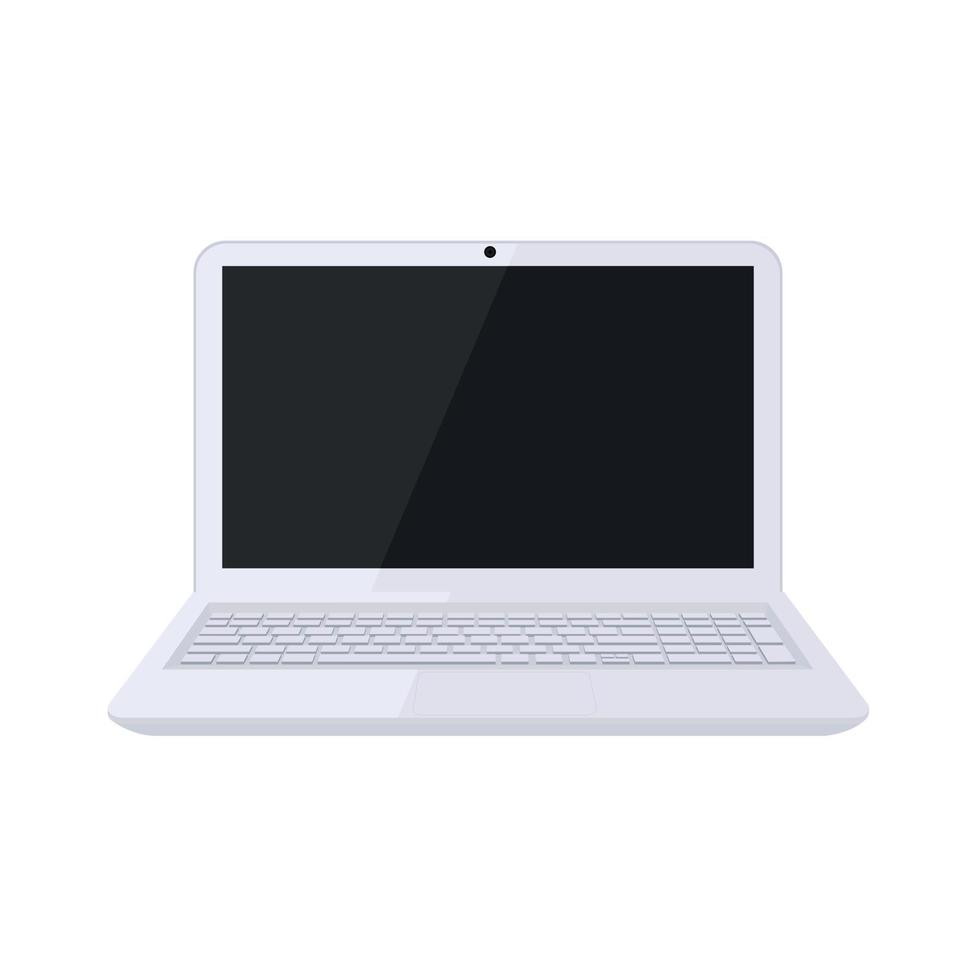 design moderno de laptop em preto e branco vetor