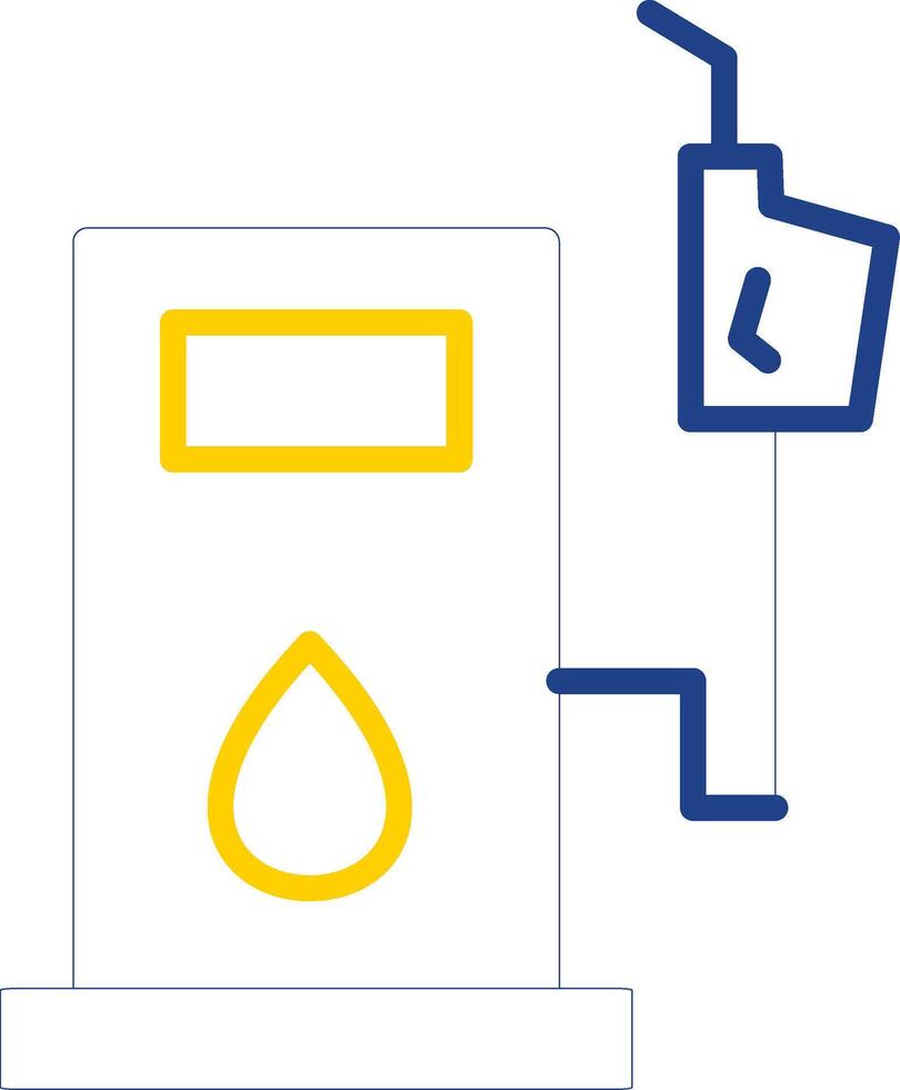 gasolina estação linha dois cor ícone Projeto vetor
