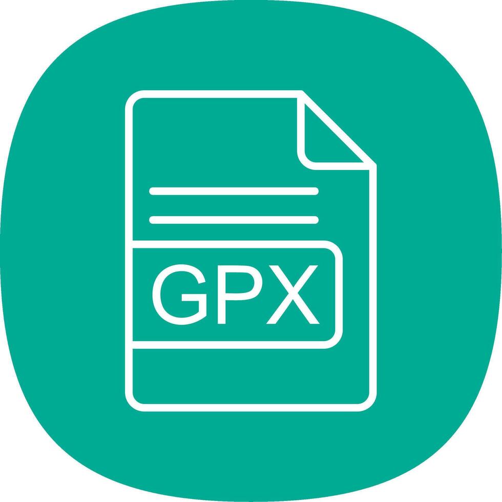 gpx Arquivo formato linha curva ícone Projeto vetor
