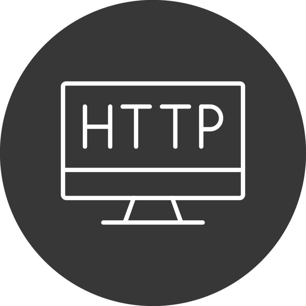 http bolacha linha invertido ícone Projeto vetor