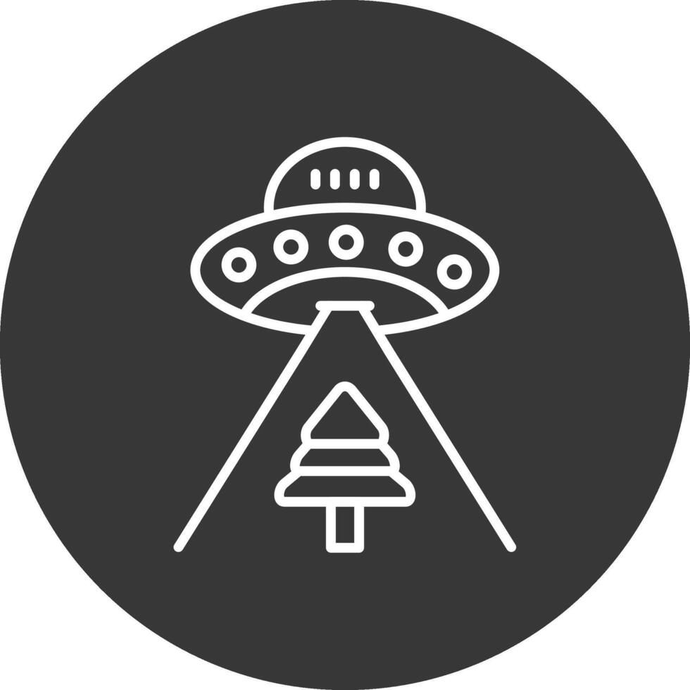 UFO linha invertido ícone Projeto vetor