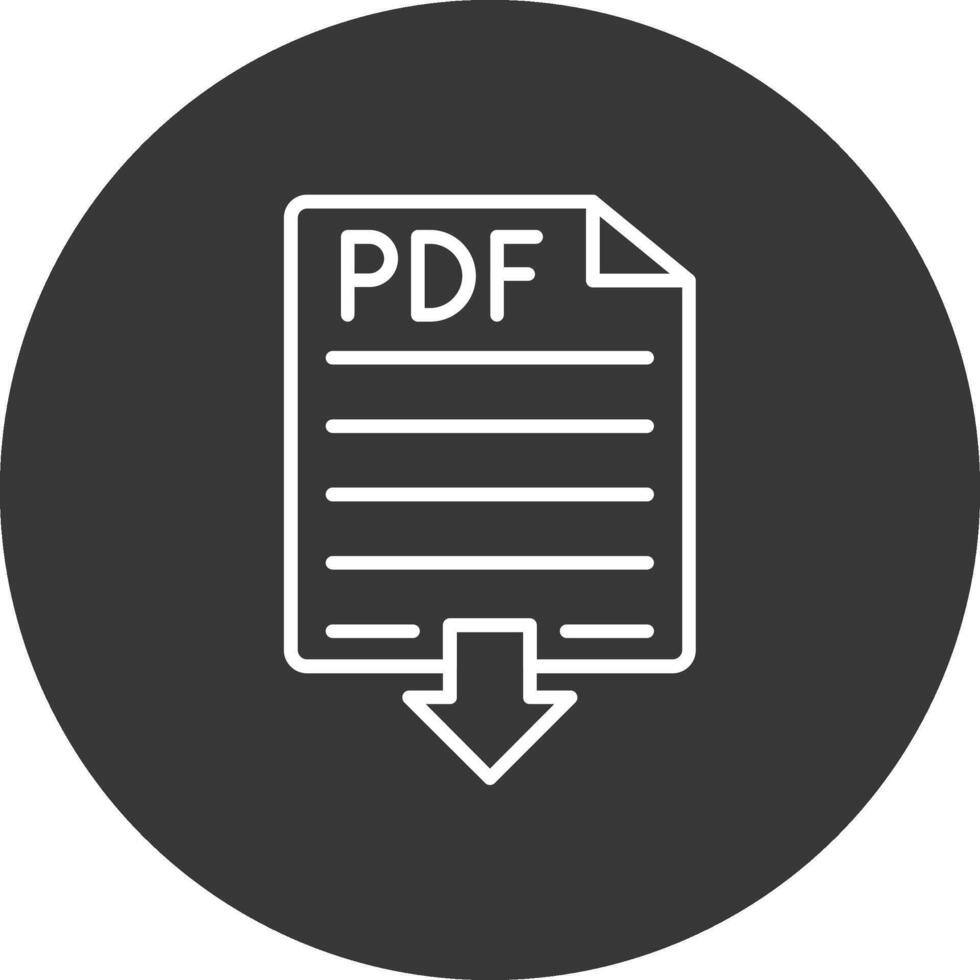 pdf linha invertido ícone Projeto vetor