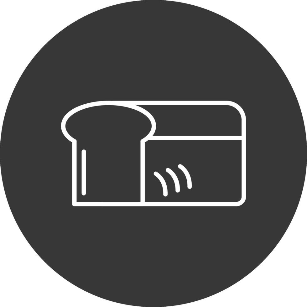 pão linha invertido ícone Projeto vetor