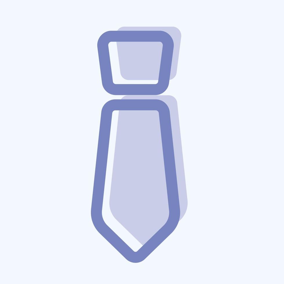 gravata de ícone - estilo de dois tons, ilustração simples, traço editável vetor