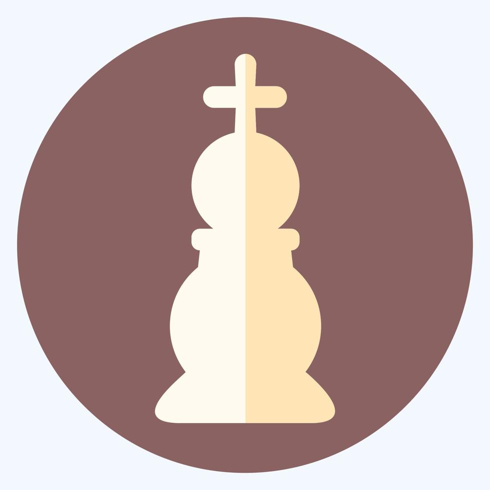 ícone de xadrez 2 - estilo plano, ilustração simples, traço editável vetor