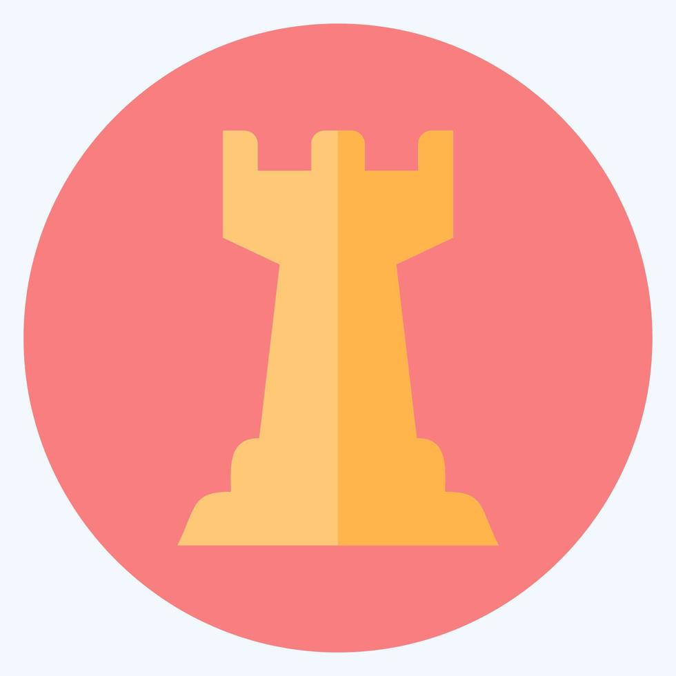icon chess 4 - estilo plano, ilustração simples, traço editável vetor