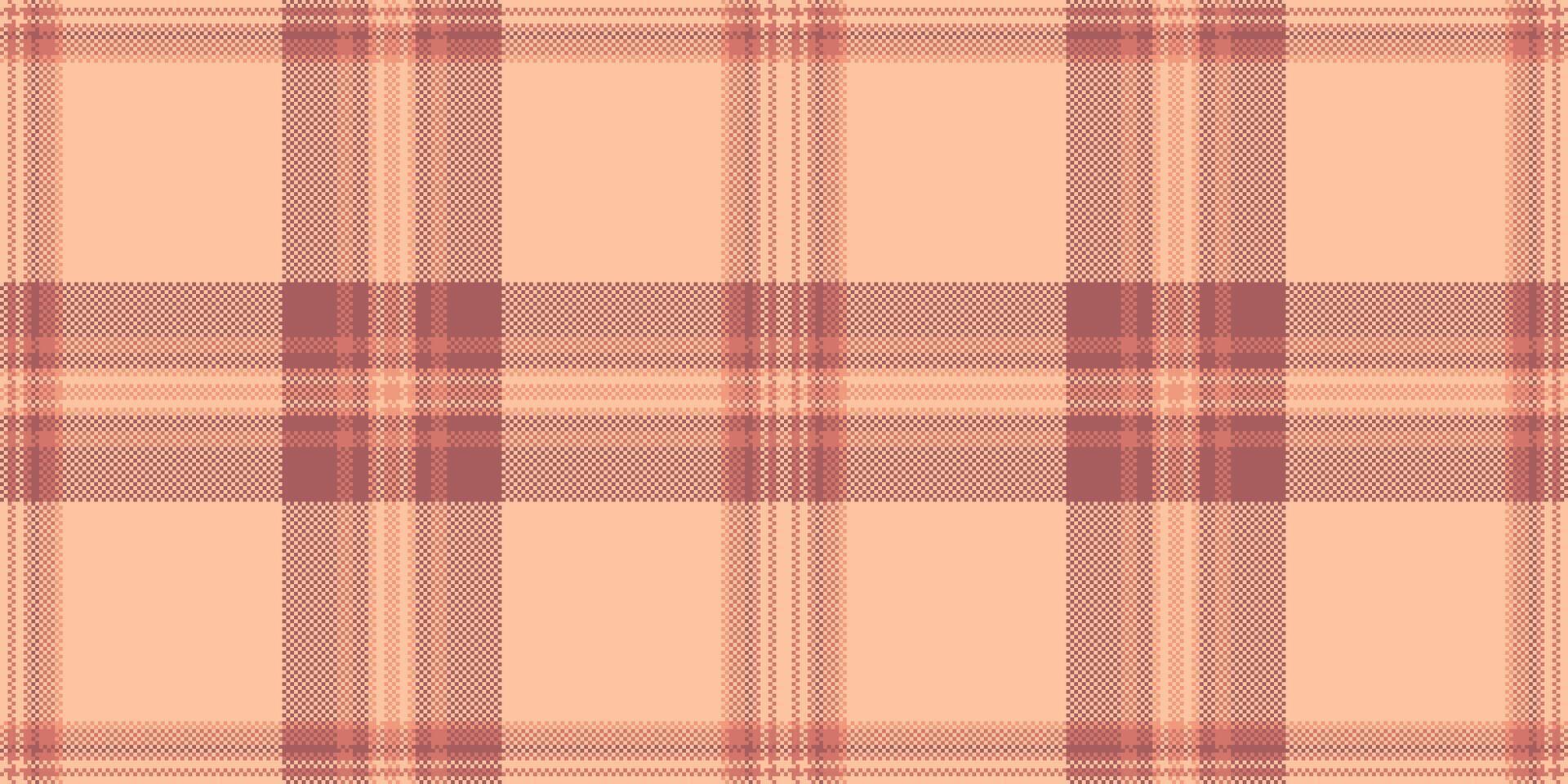 básico têxtil fundo padrão, linha Verifica tartan. EUA desatado textura tecido xadrez dentro vermelho e laranja cores. vetor