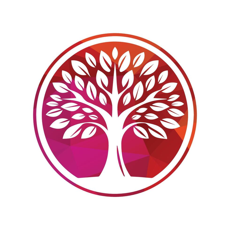 ilustração do design do logotipo da árvore vetor