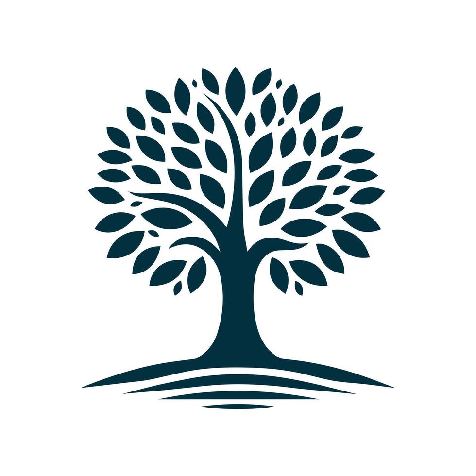 ilustração do design do logotipo da árvore vetor