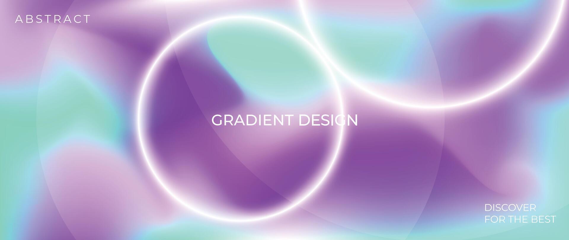 abstrato gradiente fundo . moderno digital papel de parede com vibrante cor, 3d geométrico formas, círculo, raios. futurista aterrissagem página ilustração para marca, comercial, anúncio, rede. vetor