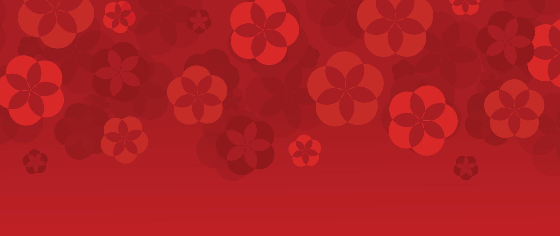 feliz chinês Novo ano fundo . luxo papel de parede Projeto com chinês cereja Flor flor em vermelho fundo. moderno luxo oriental ilustração para cobrir, bandeira, local na rede Internet, decoração. vetor