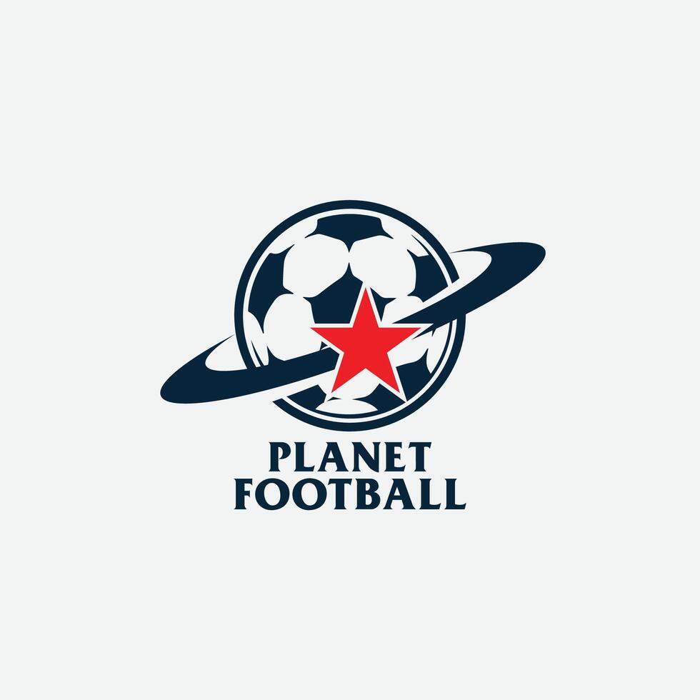 planeta futebol logotipo vetor
