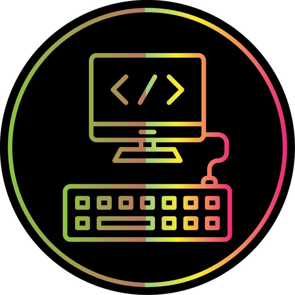 rede programação linha gradiente vencimento cor ícone Projeto vetor