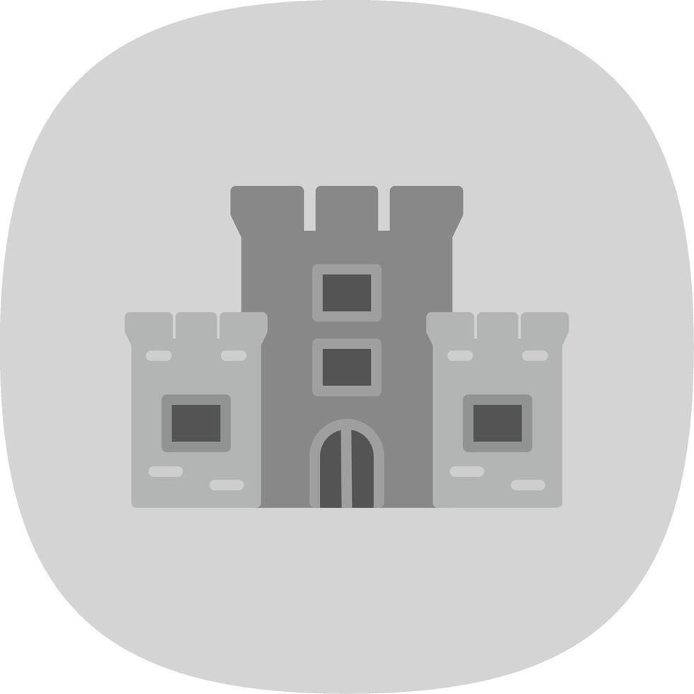 castelo plano curva ícone Projeto vetor