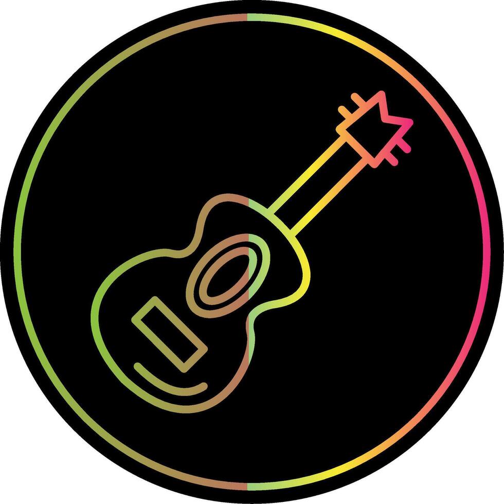 guitarra linha gradiente vencimento cor ícone Projeto vetor