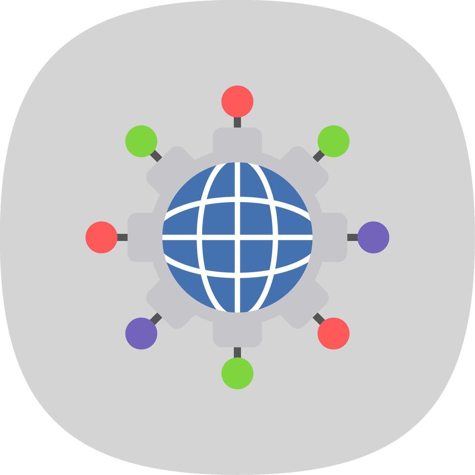 trabalho em rede plano curva ícone Projeto vetor