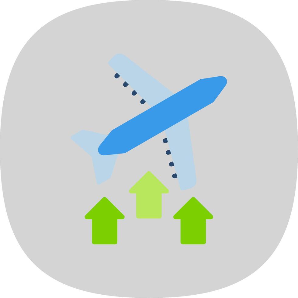 em ar plano curva ícone Projeto vetor