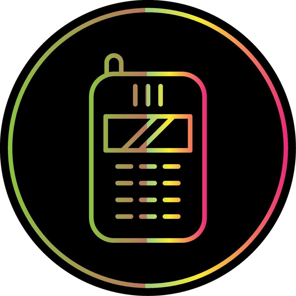 Telefone linha gradiente vencimento cor ícone Projeto vetor