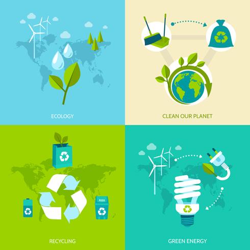 Ecologia e Reciclagem vetor