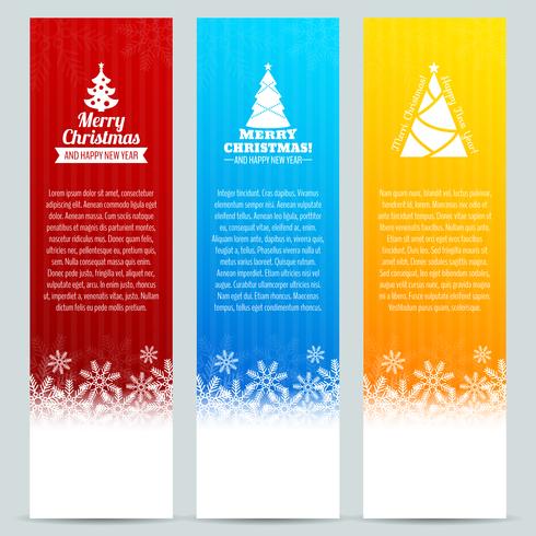 Conjunto de banner de Natal vetor