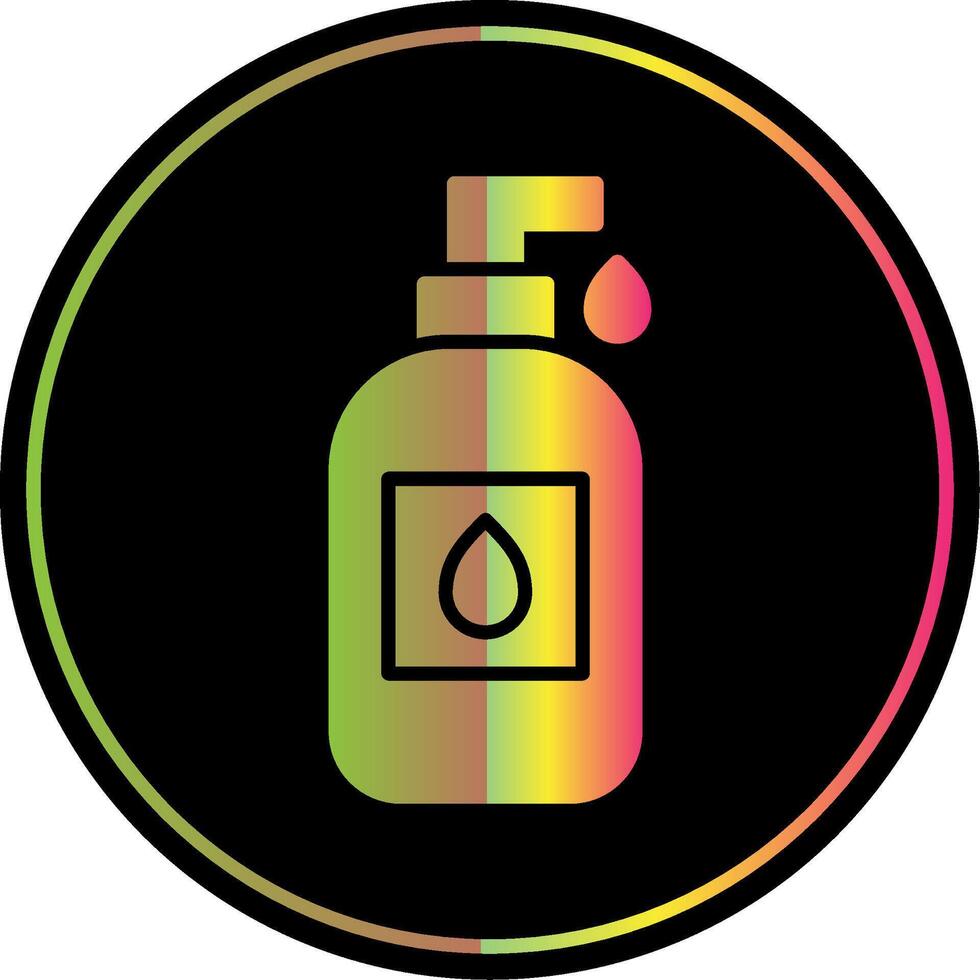 líquido Sabonete glifo vencimento cor ícone Projeto vetor