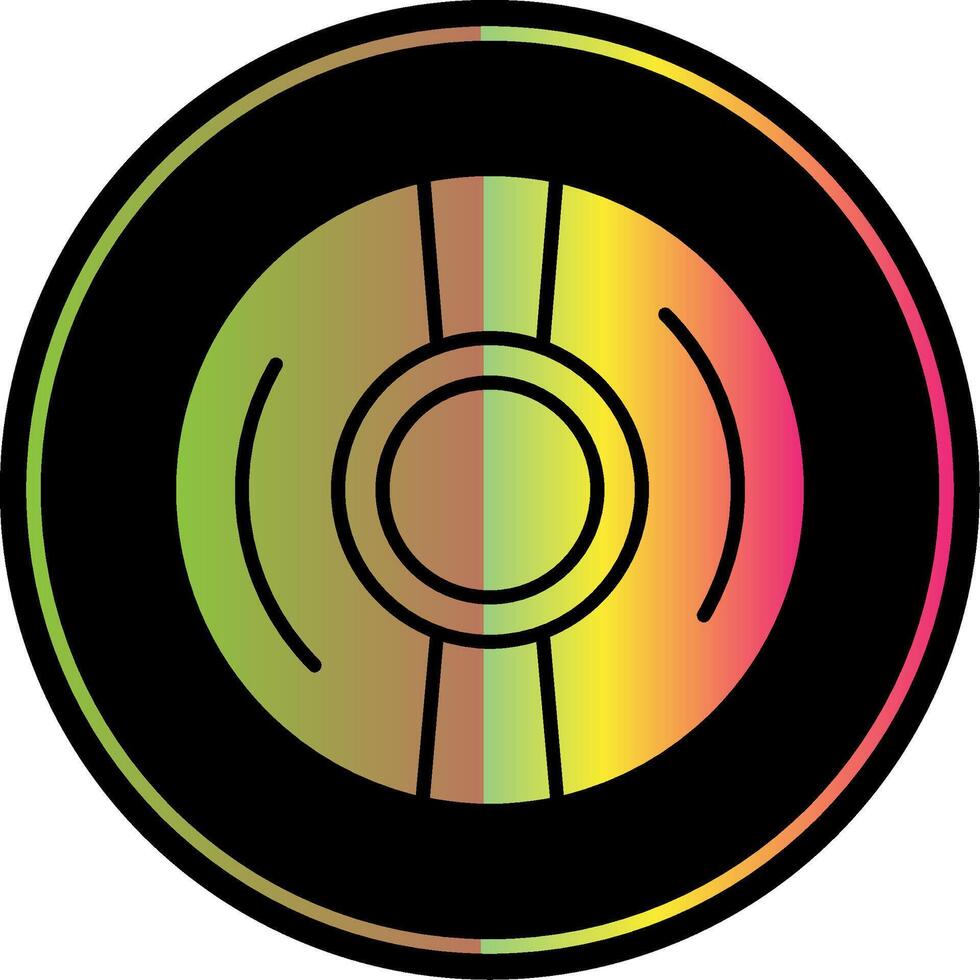 CD glifo vencimento cor ícone Projeto vetor