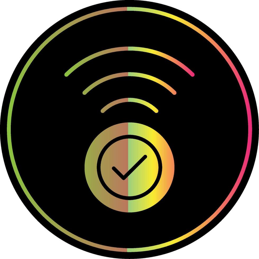 Wi-fi glifo vencimento cor ícone Projeto vetor