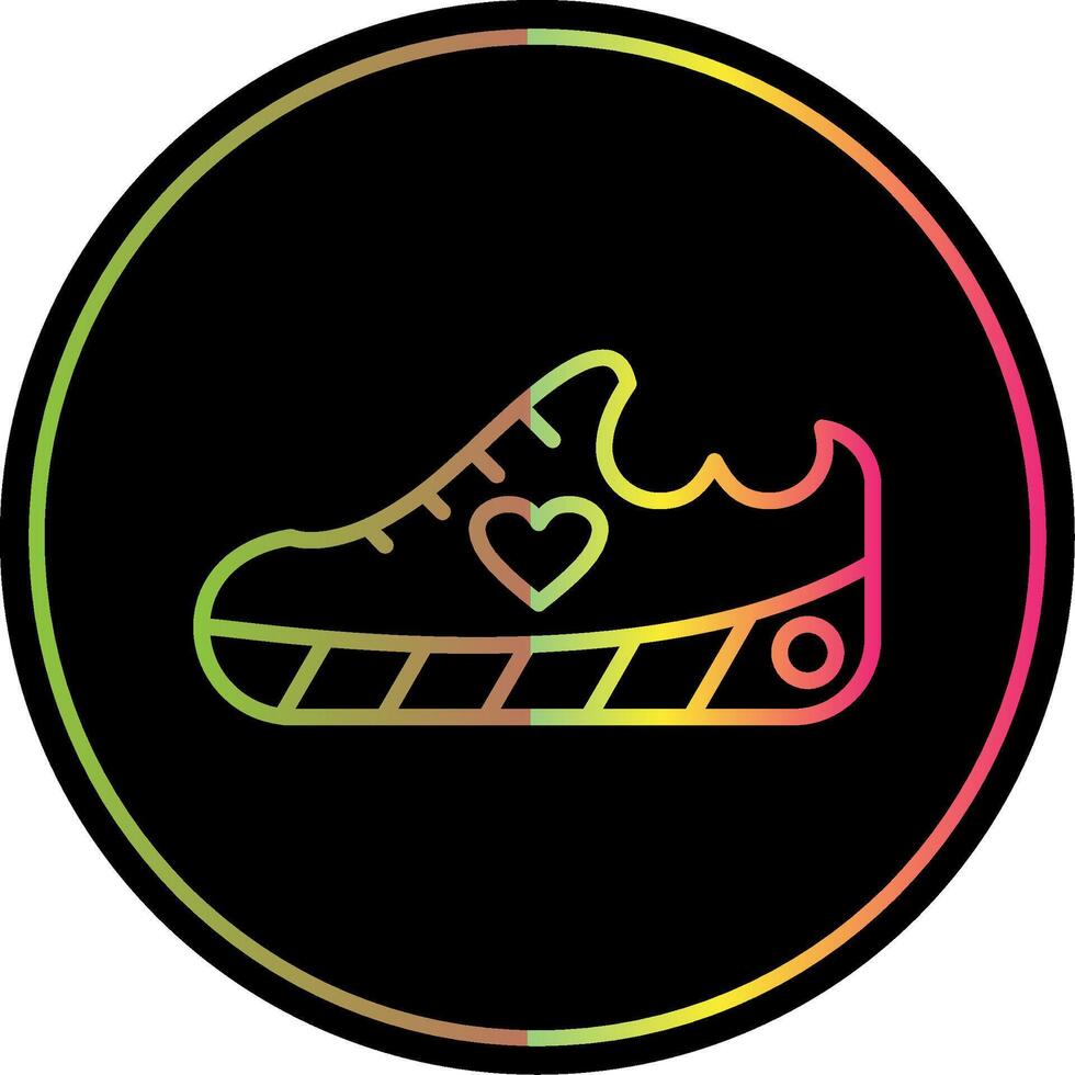 sapatos linha gradiente vencimento cor ícone Projeto vetor