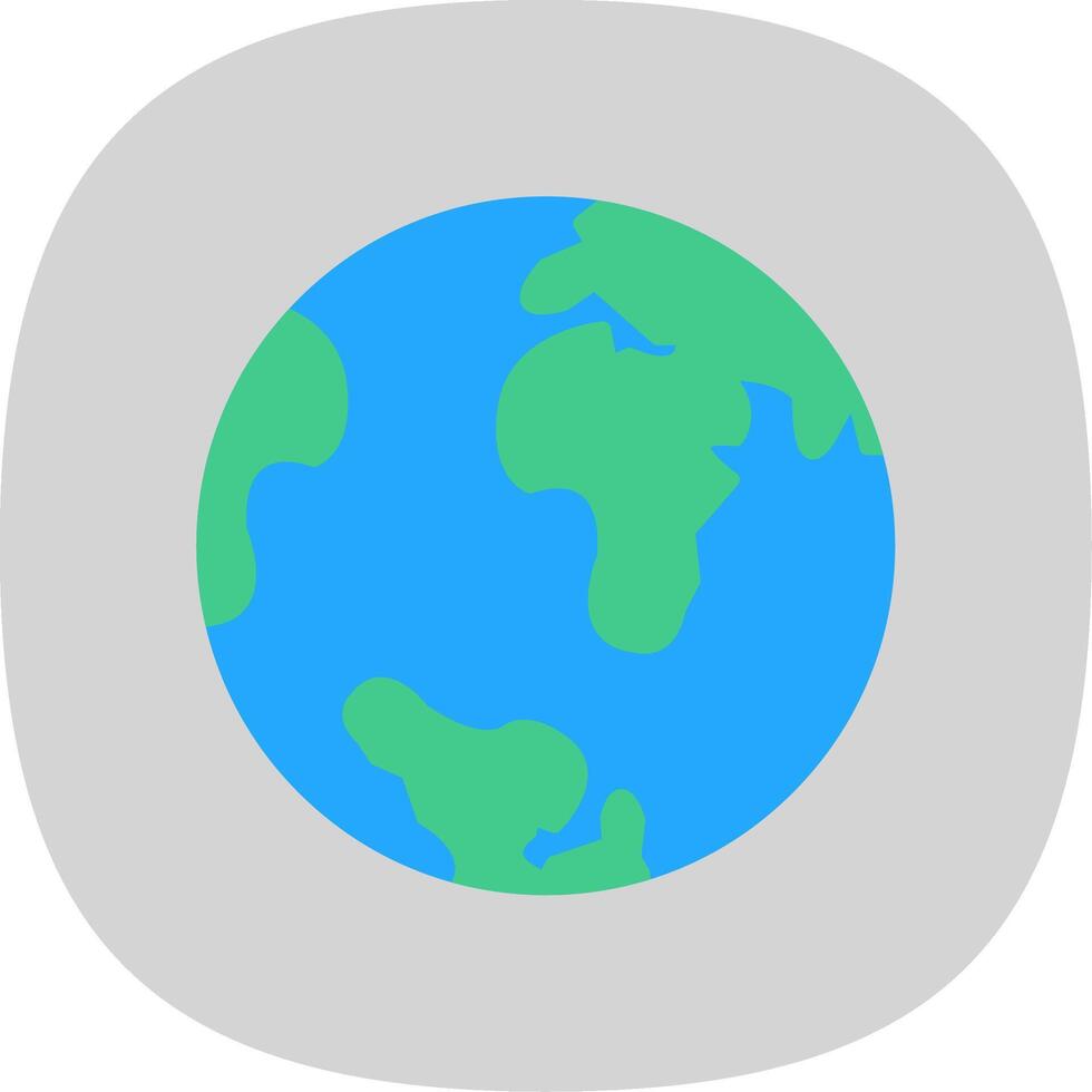mundo plano curva ícone Projeto vetor