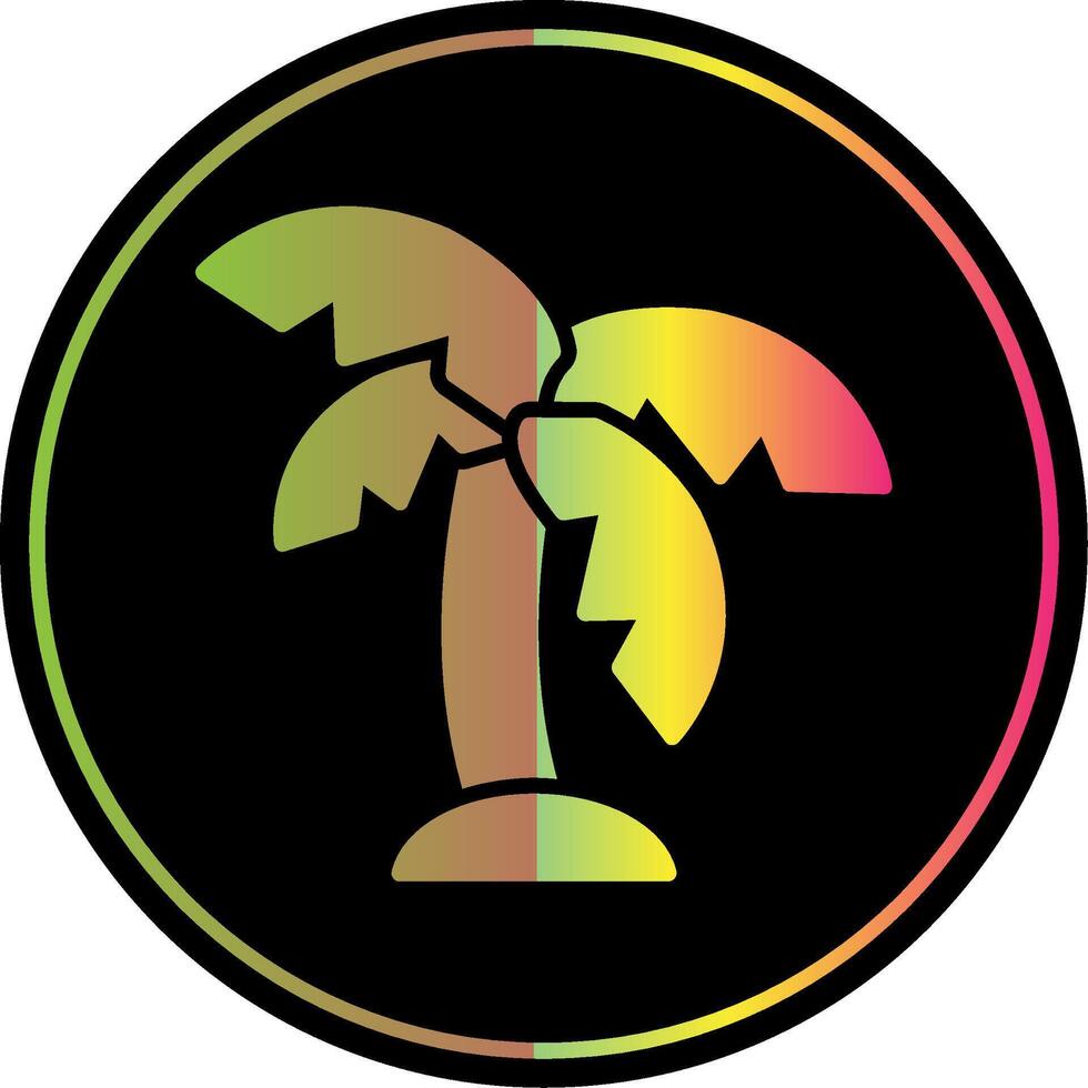 Palma glifo vencimento cor ícone Projeto vetor