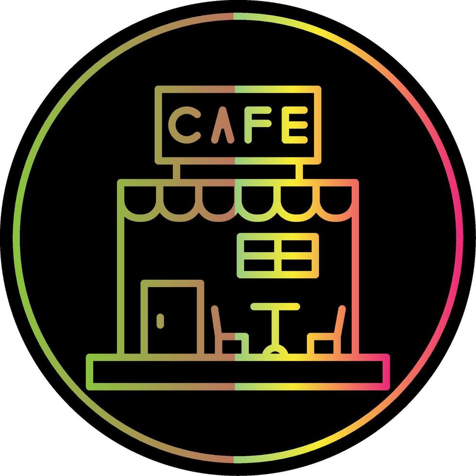 cafeteria linha gradiente vencimento cor ícone Projeto vetor