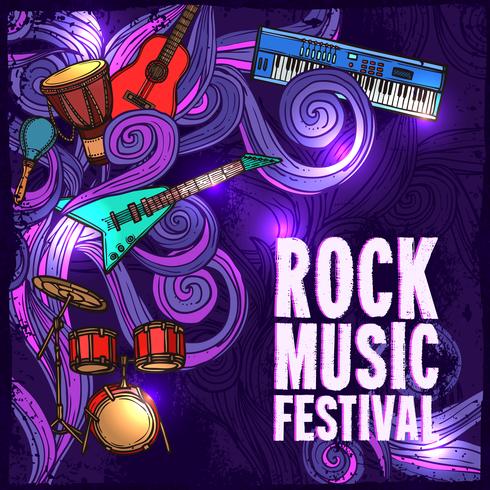 Cartaz do festival de música vetor