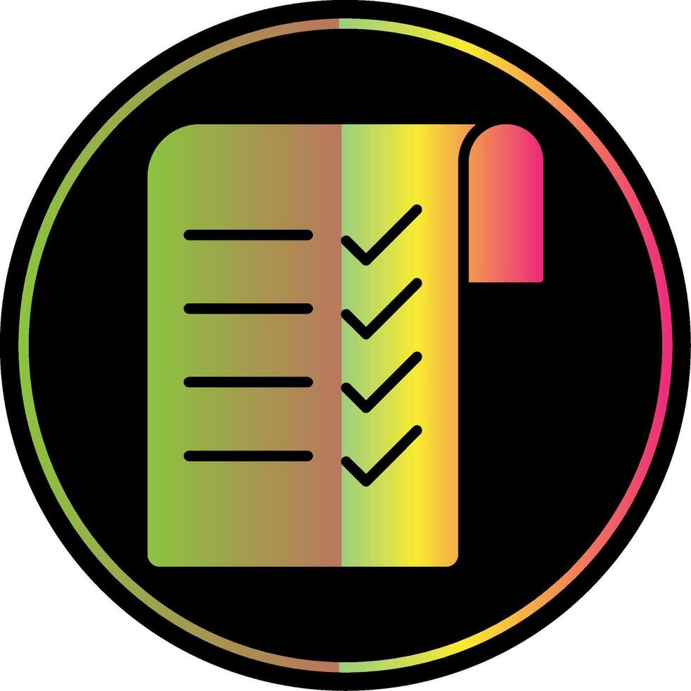 lista de controle glifo vencimento cor ícone Projeto vetor