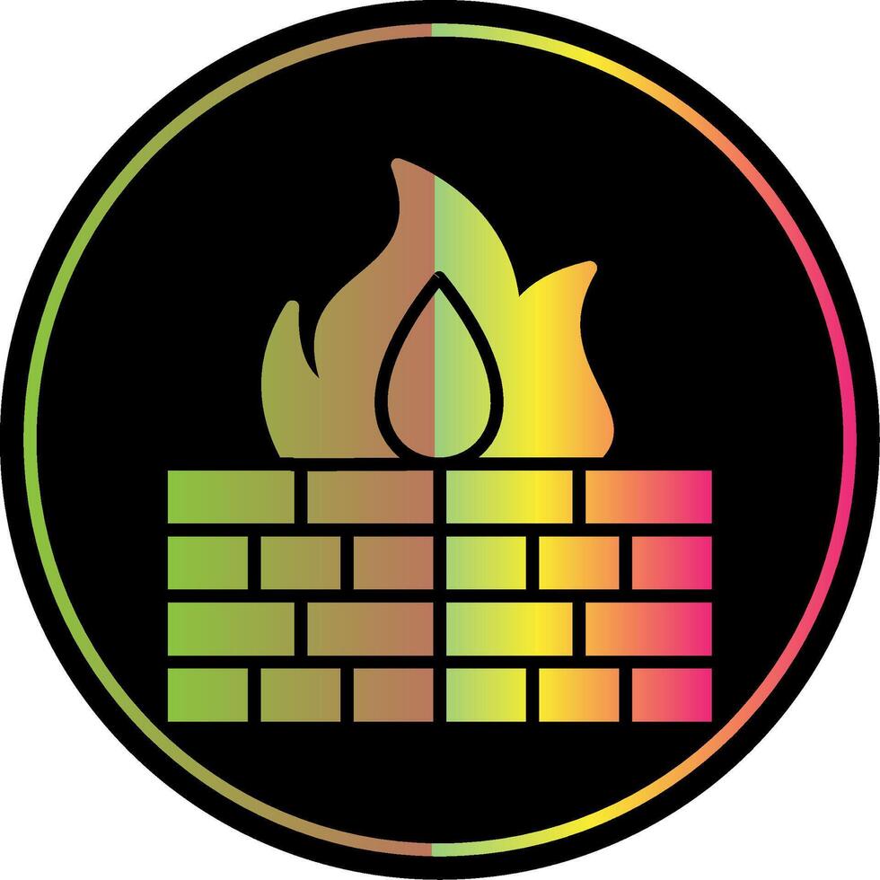 firewall glifo vencimento cor ícone Projeto vetor